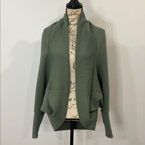 Mono B cocoon shrug cardigan dolman stretch ribbed knit cozy S/M